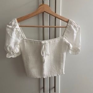 Aritzia Wilfred Smoked Blouse